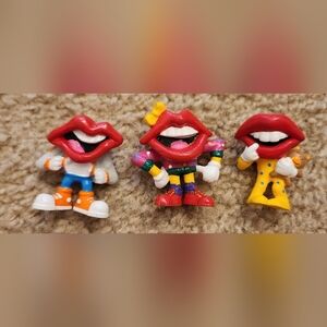 Vtg 1989 Tang Lips Applesauce Toy Lot Of 3